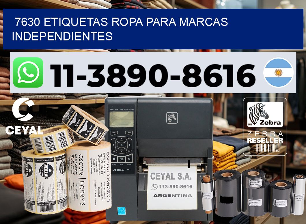 7630 Etiquetas ropa para marcas independientes