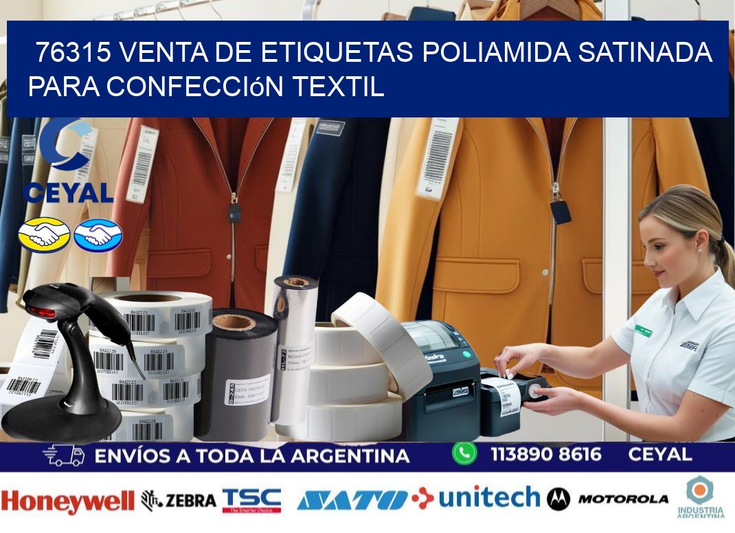 76315 venta de etiquetas poliamida satinada para confección textil