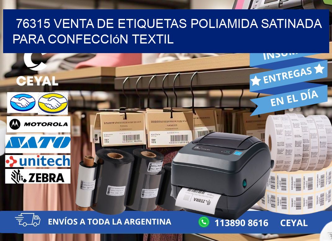 76315 venta de etiquetas poliamida satinada para confección textil