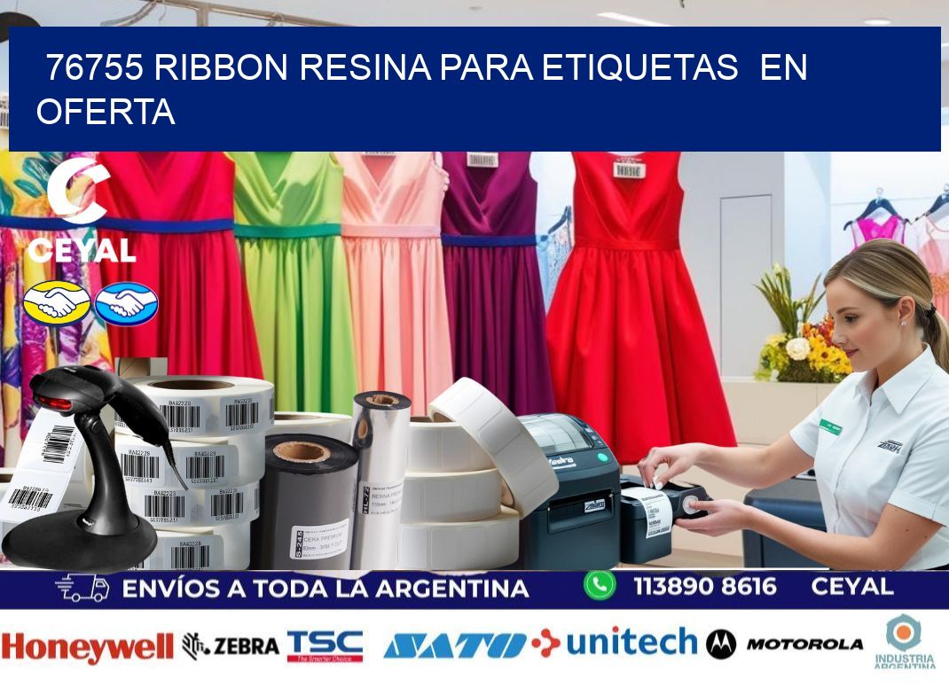 76755 ribbon resina para etiquetas  en oferta