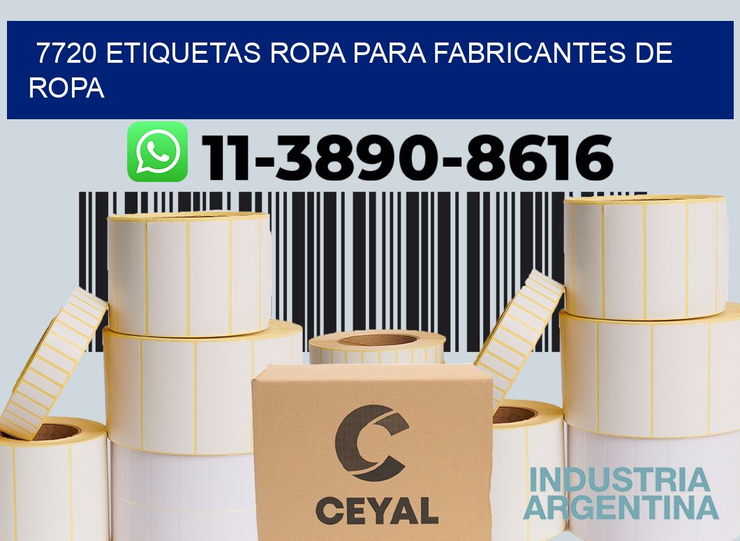 7720 Etiquetas ropa para fabricantes de ropa