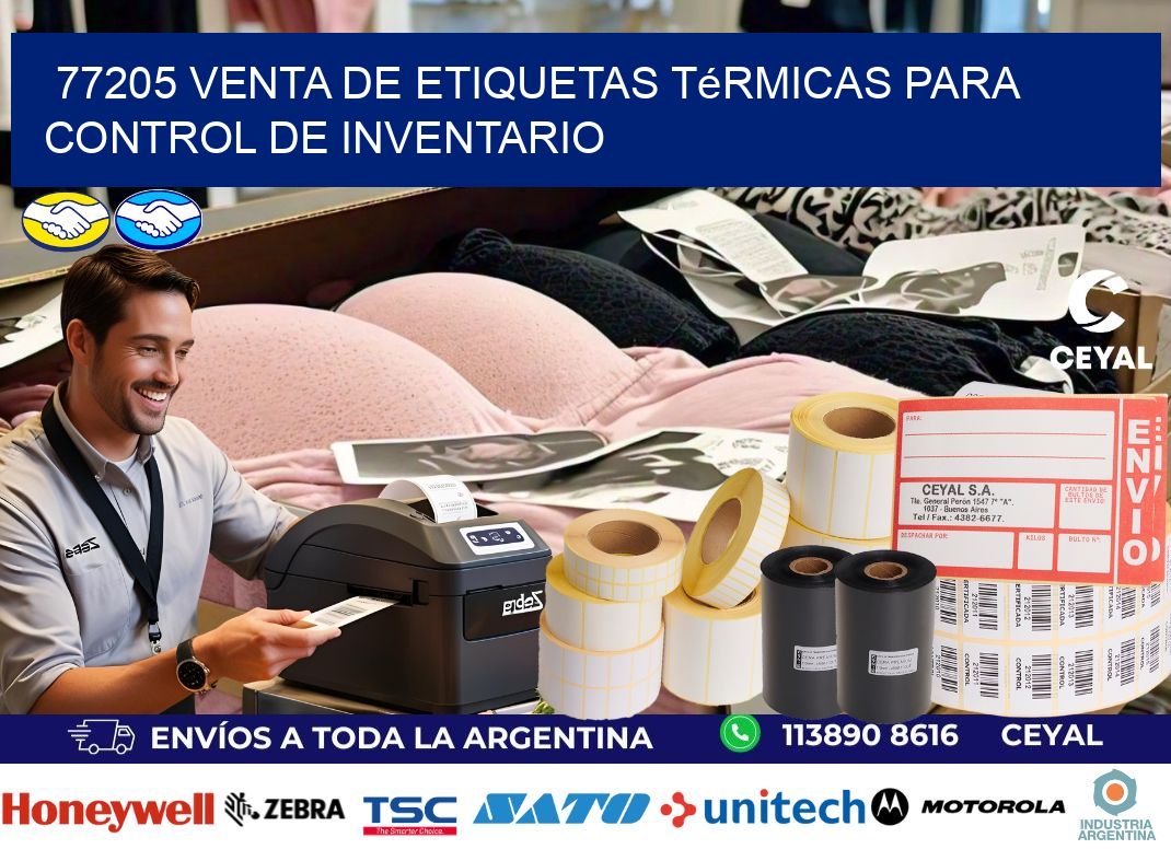 77205 venta de etiquetas térmicas para control de inventario