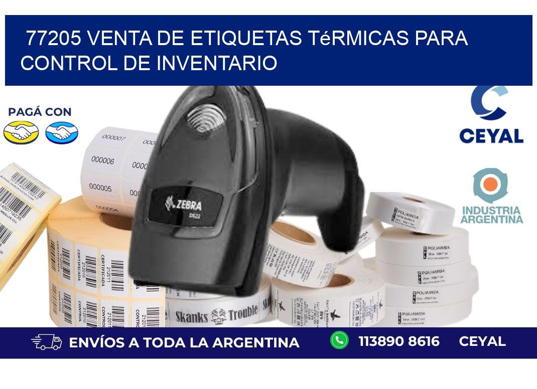 77205 venta de etiquetas térmicas para control de inventario