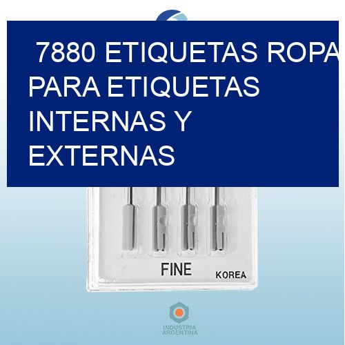 7880 Etiquetas ropa para etiquetas internas y externas