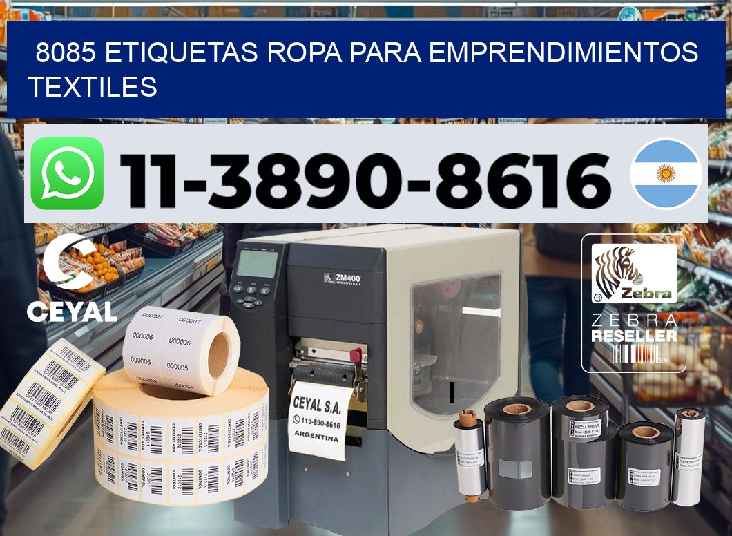 8085 Etiquetas ropa para emprendimientos textiles