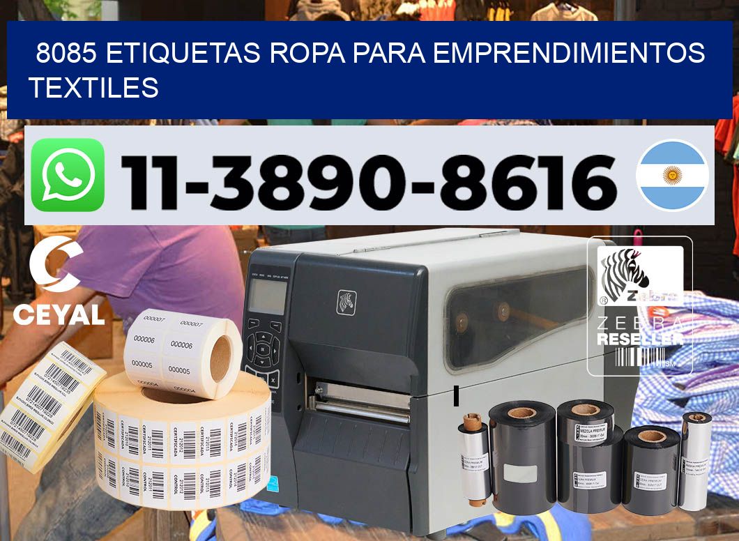 8085 Etiquetas ropa para emprendimientos textiles