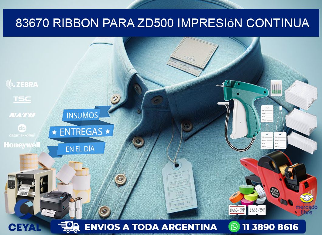 83670 ribbon para zd500 impresión continua