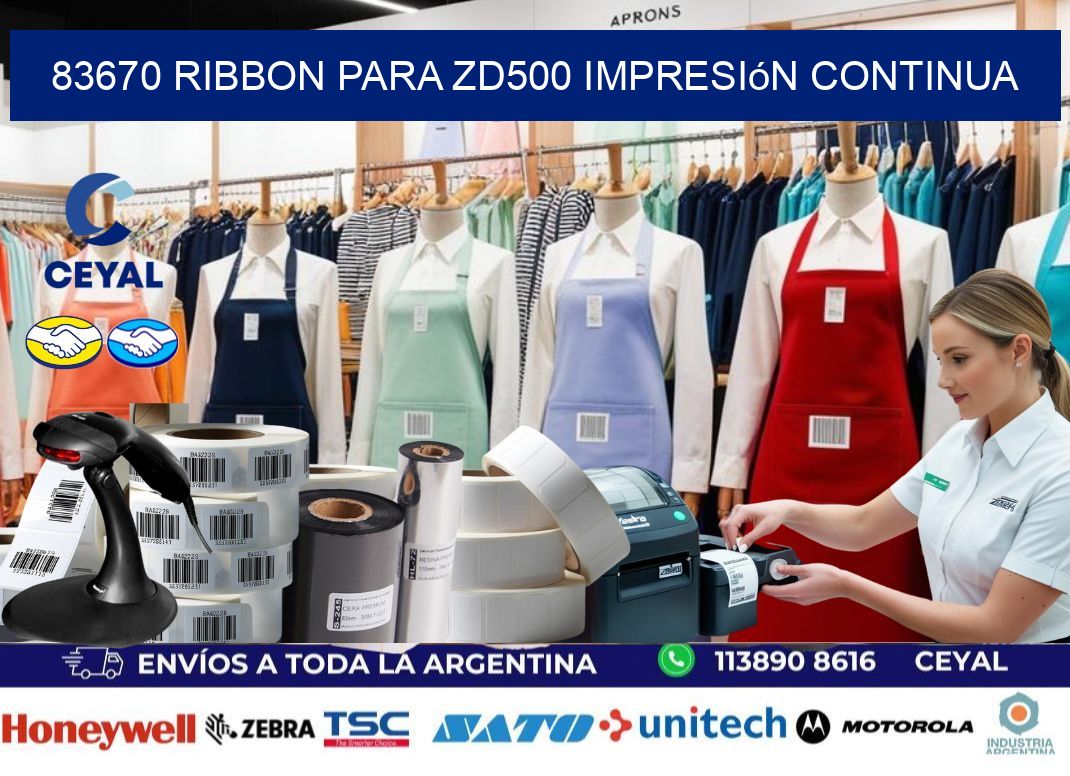 83670 ribbon para zd500 impresión continua