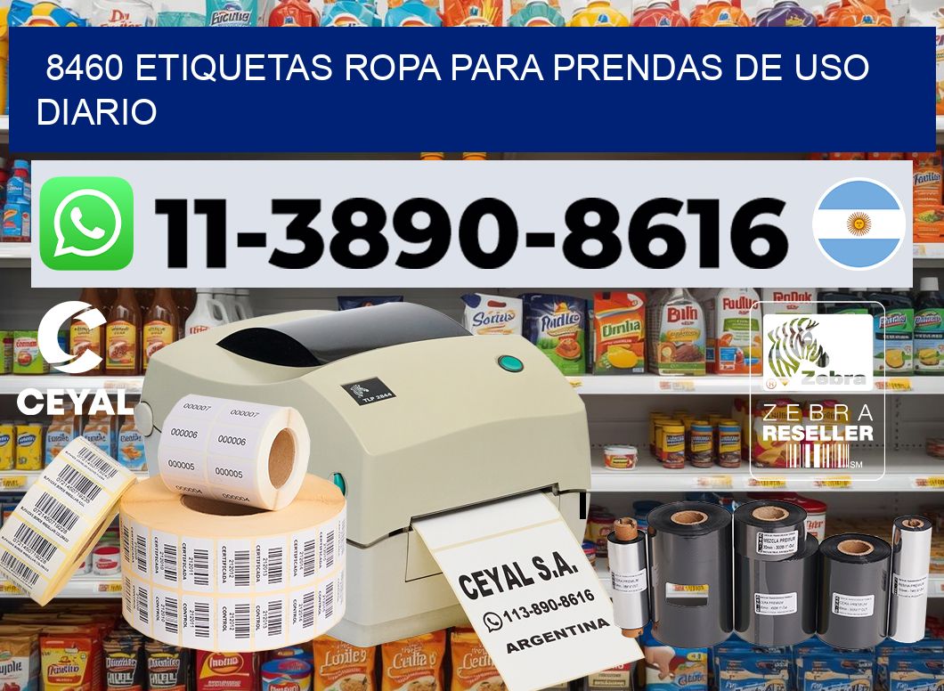 8460 Etiquetas ropa para prendas de uso diario