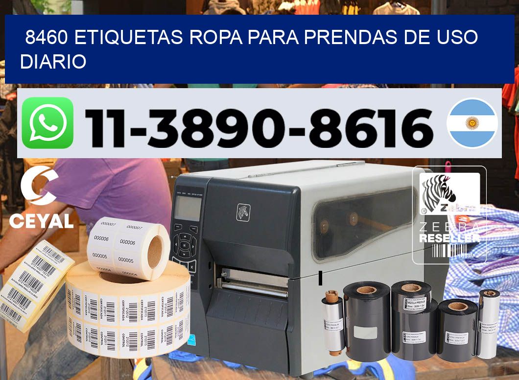 8460 Etiquetas ropa para prendas de uso diario