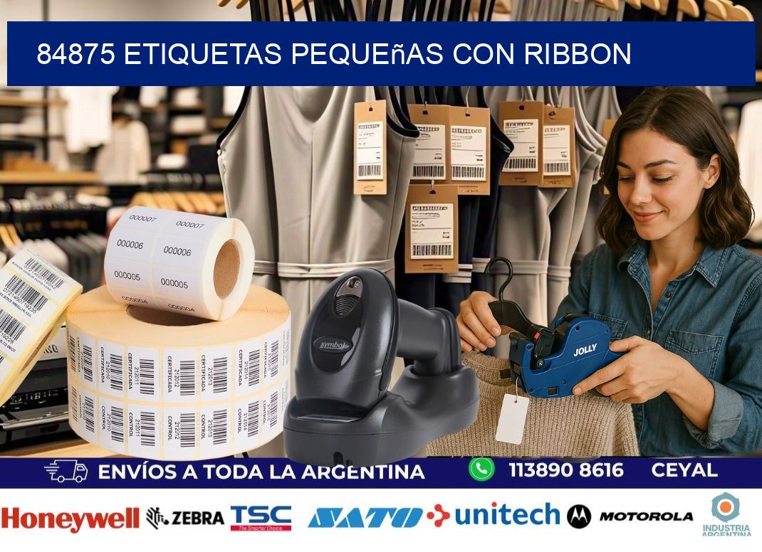 84875 etiquetas pequeñas con ribbon