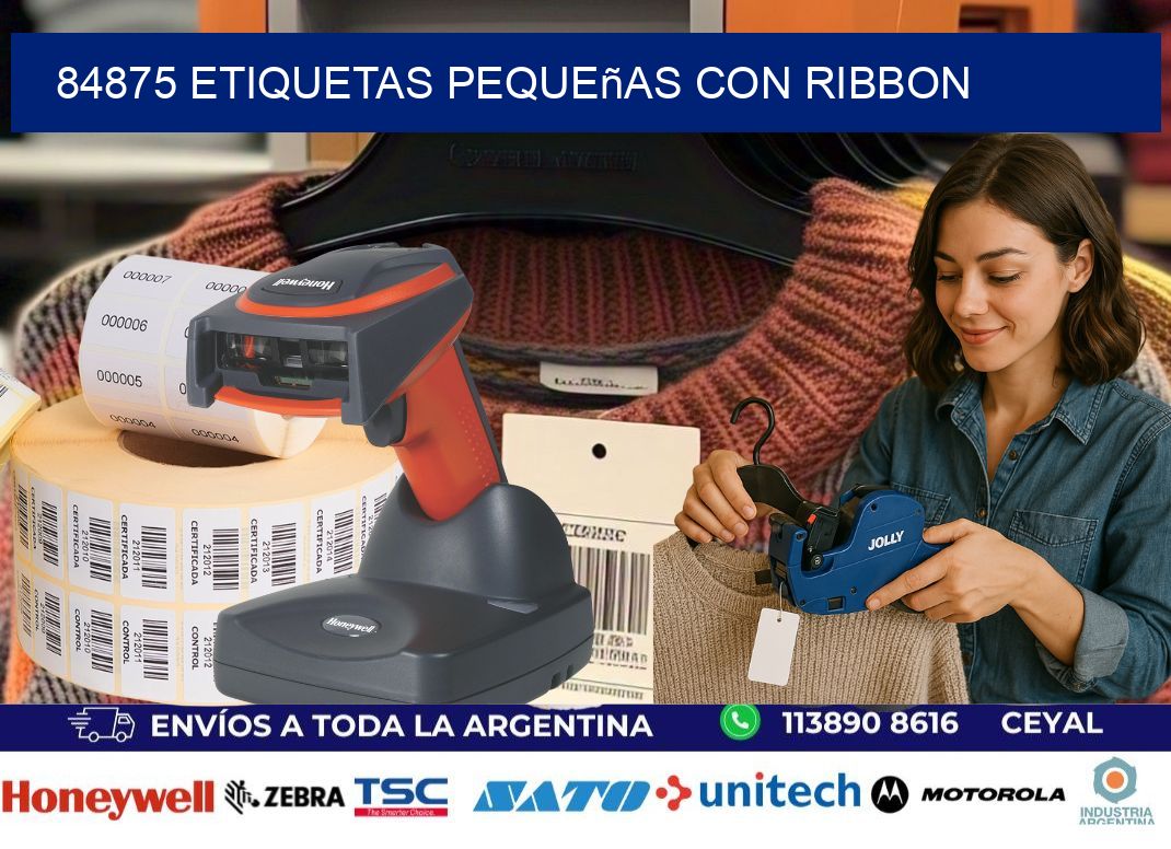 84875 etiquetas pequeñas con ribbon