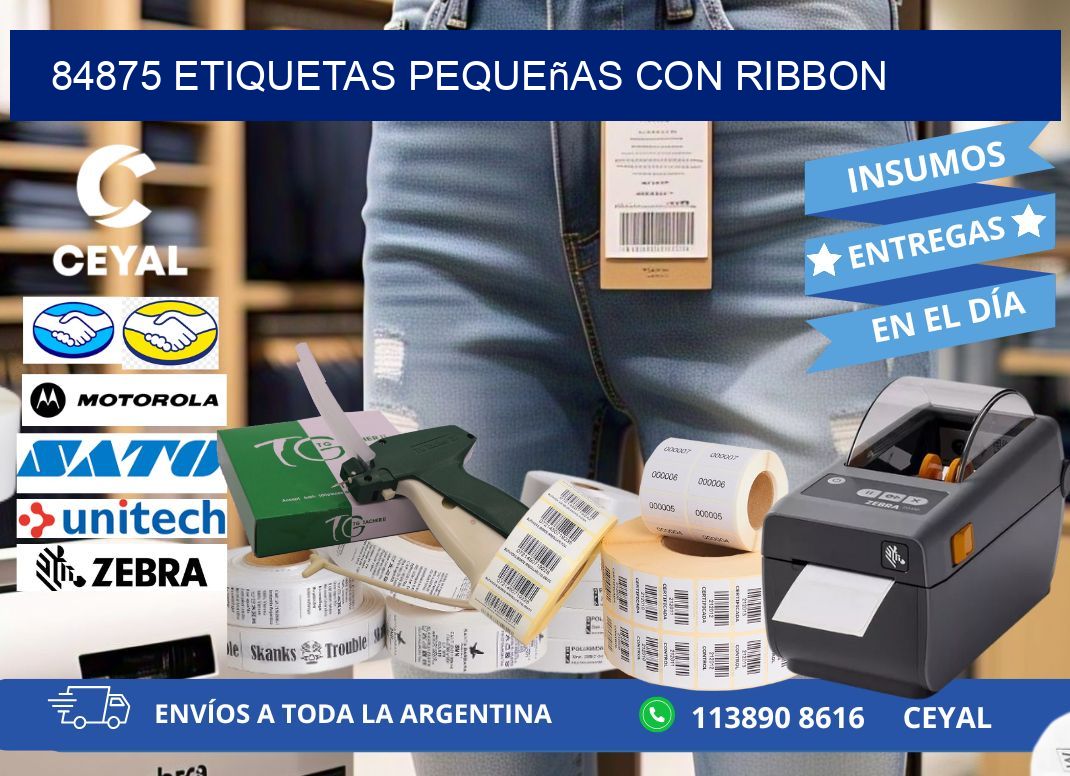 84875 etiquetas pequeñas con ribbon
