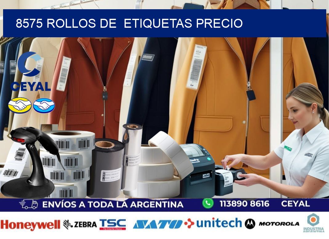 8575 rollos de  etiquetas precio