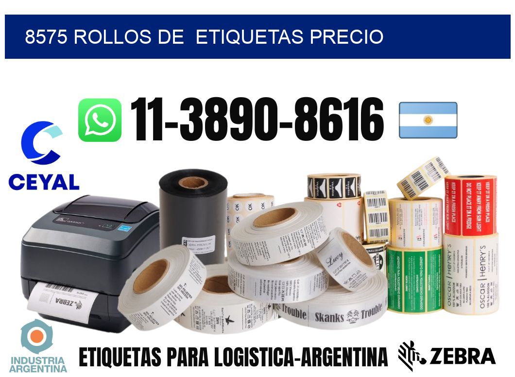 8575 rollos de  etiquetas precio