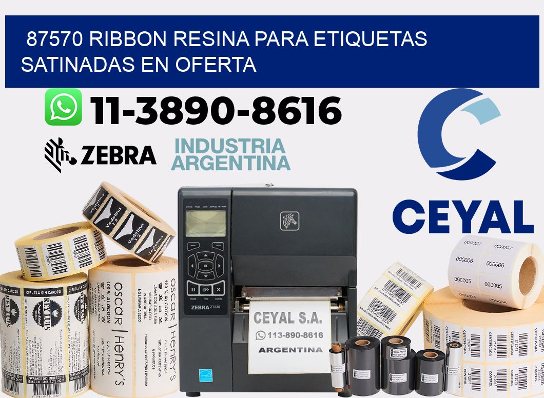 87570 ribbon resina para etiquetas satinadas en oferta