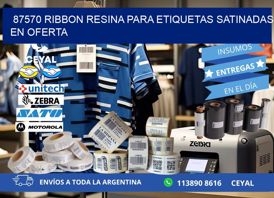 87570 ribbon resina para etiquetas satinadas en oferta