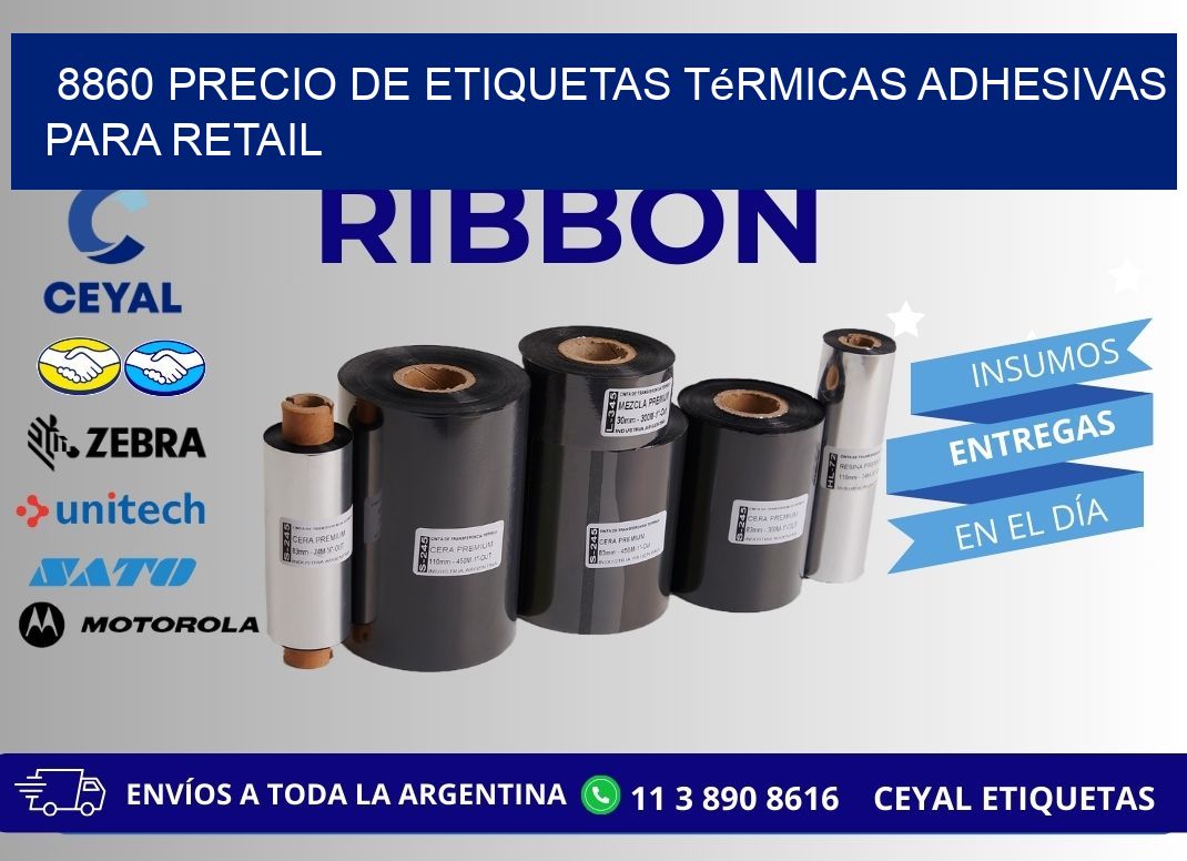 8860 precio de etiquetas térmicas adhesivas para retail