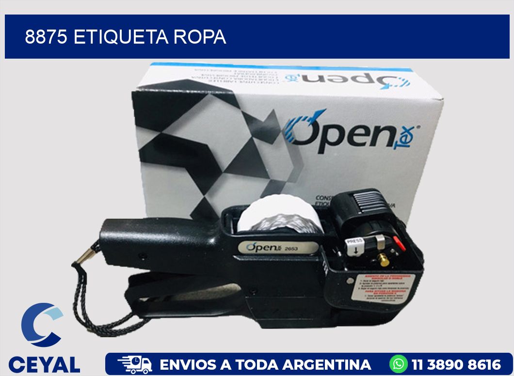 8875 etiqueta ropa