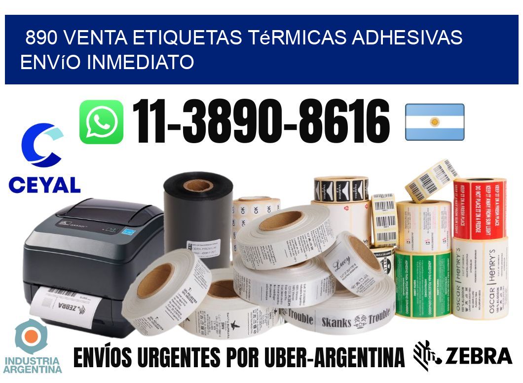 890 venta etiquetas térmicas adhesivas envío inmediato