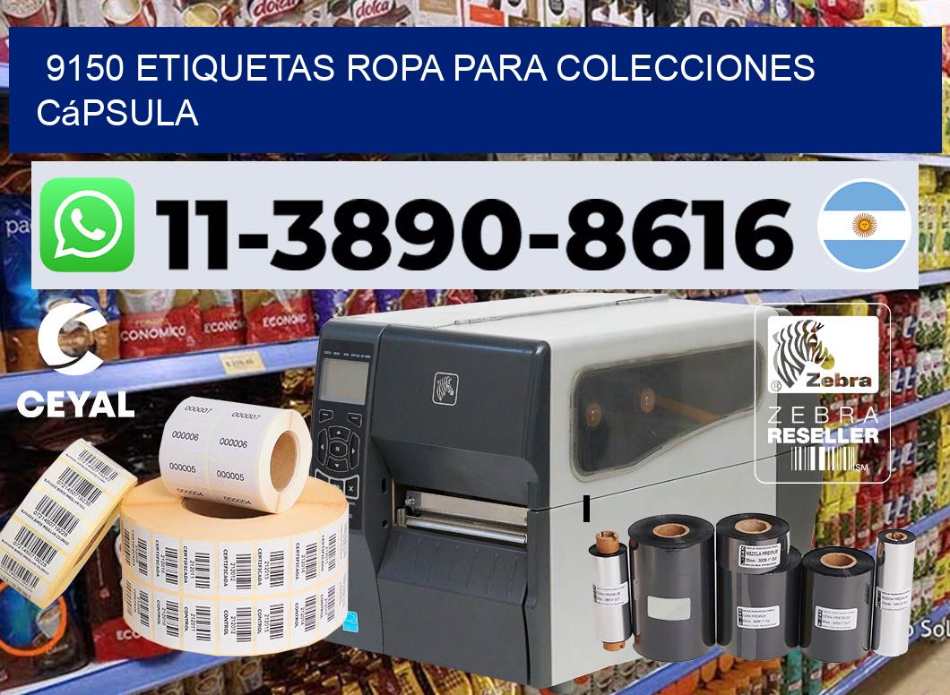 9150 Etiquetas ropa para colecciones cápsula