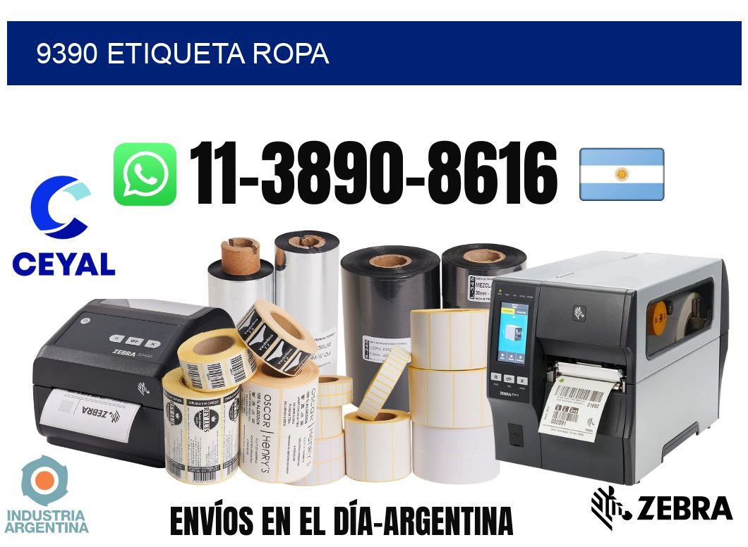 9390 etiqueta ropa