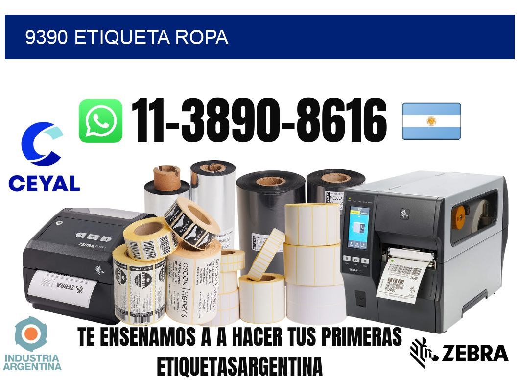 9390 etiqueta ropa