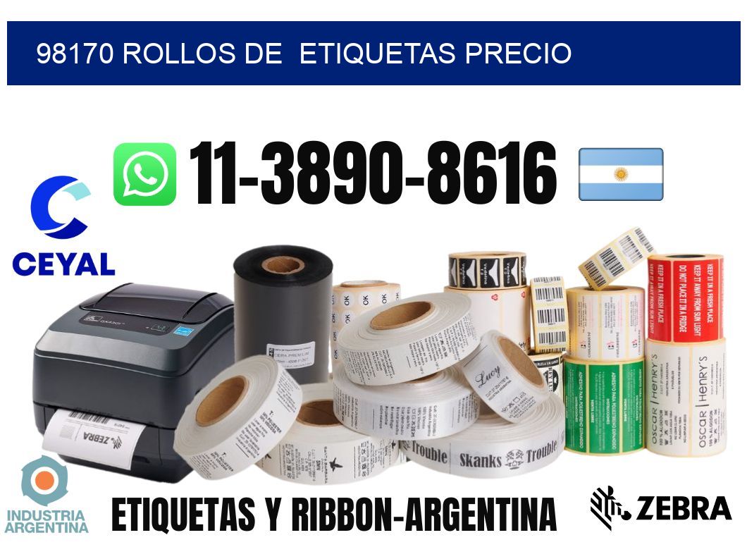 98170 rollos de  etiquetas precio