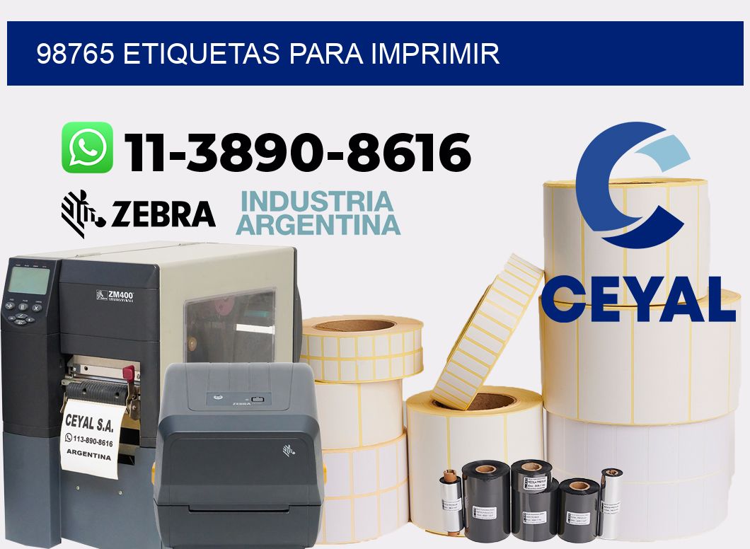 98765 etiquetas para imprimir
