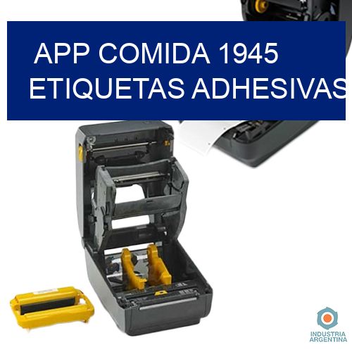 App comida 1945 etiquetas adhesivas