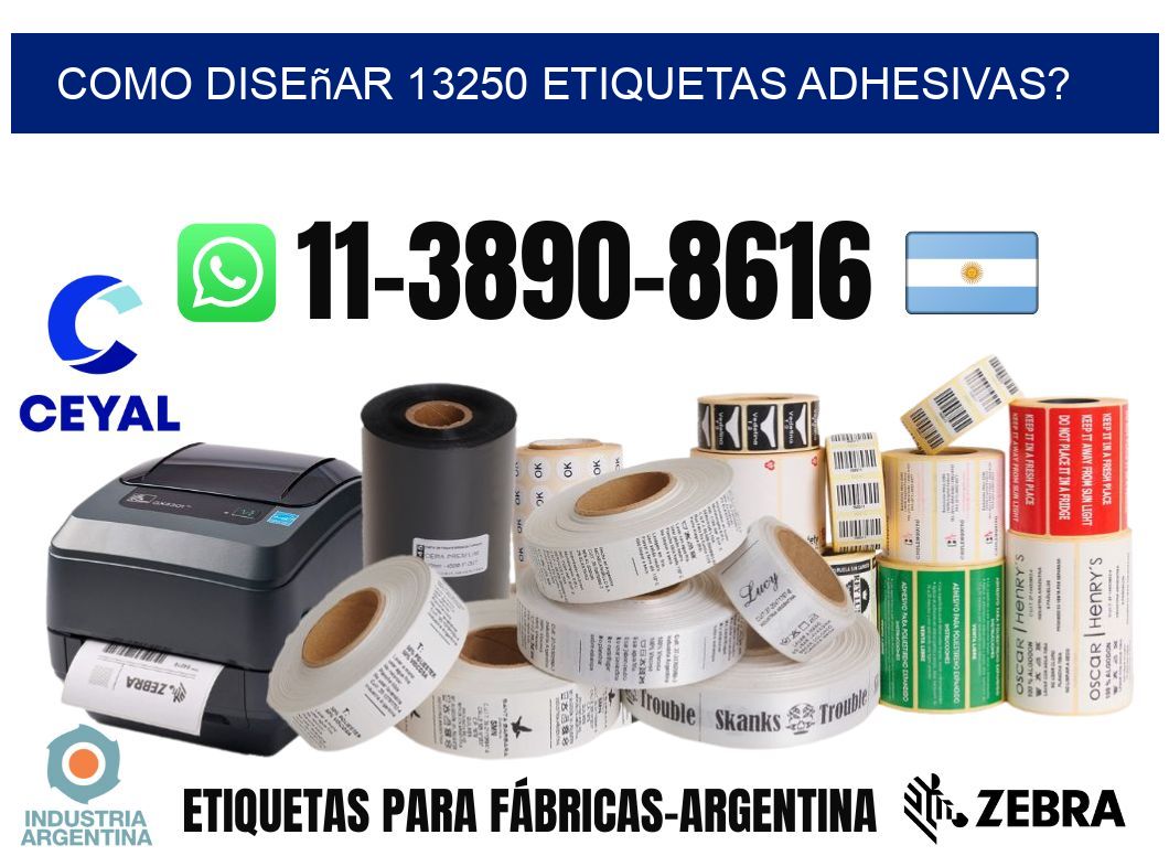 como diseñar 13250 etiquetas adhesivas?