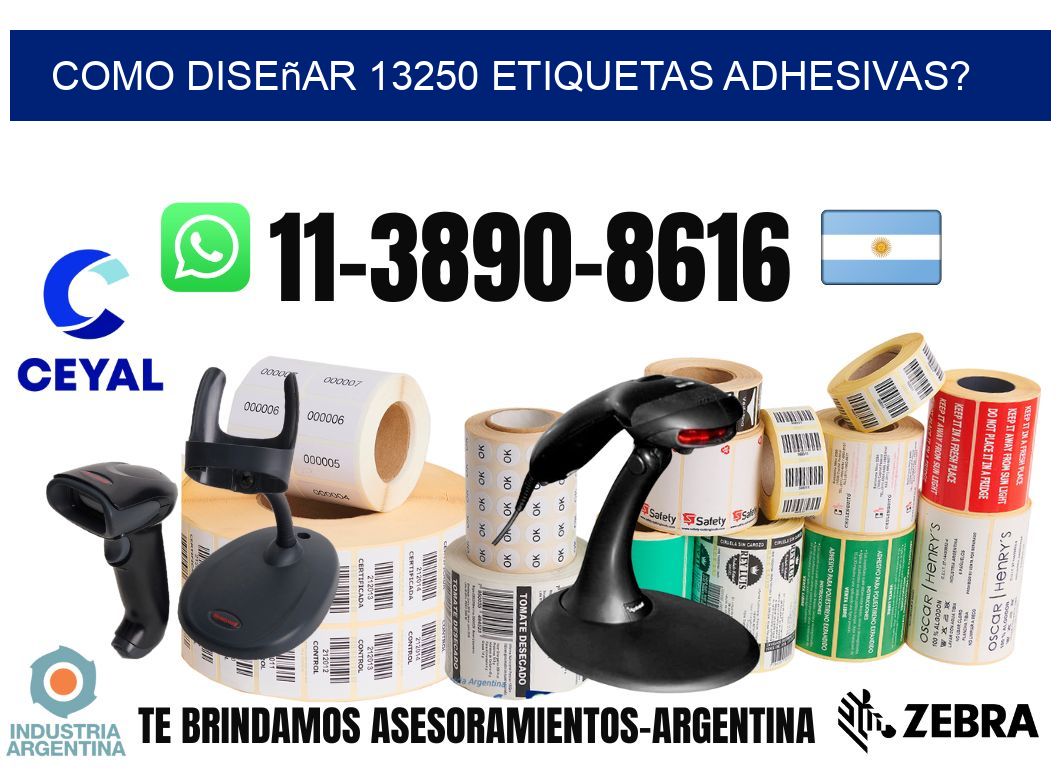 como diseñar 13250 etiquetas adhesivas?