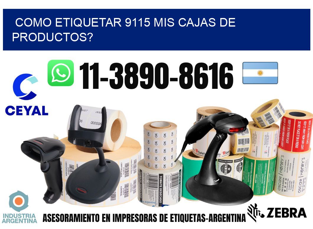 como etiquetar 9115 mis cajas de productos?