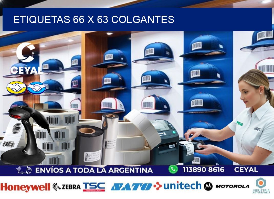 etiquetas 66 x 63 colgantes