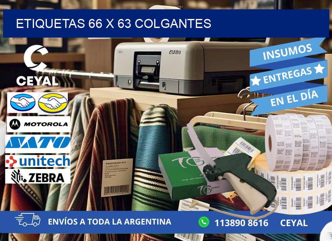 etiquetas 66 x 63 colgantes
