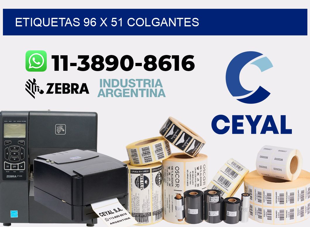 etiquetas 96 x 51 colgantes