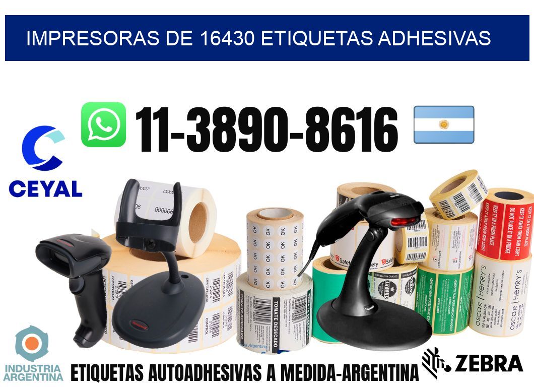 impresoras de 16430 etiquetas adhesivas