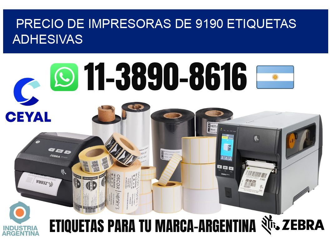 precio de impresoras de 9190 etiquetas adhesivas
