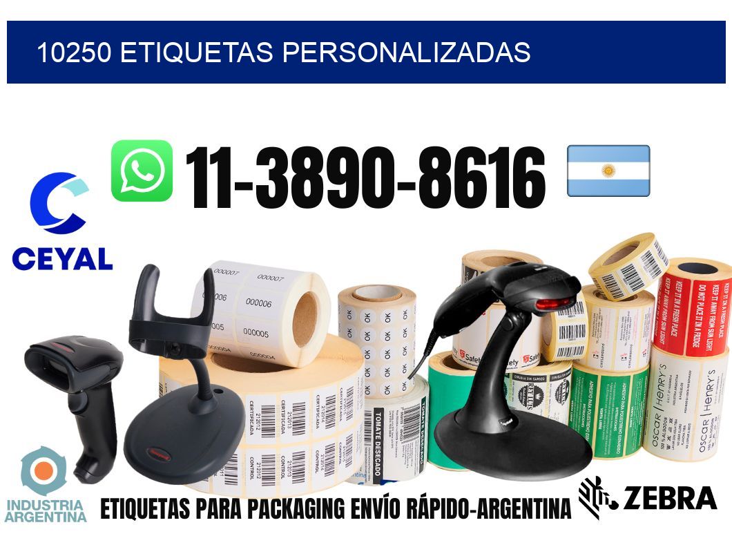 10250 etiquetas personalizadas