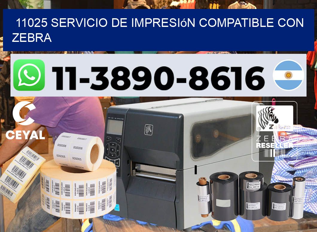 11025 Servicio de impresión compatible con Zebra