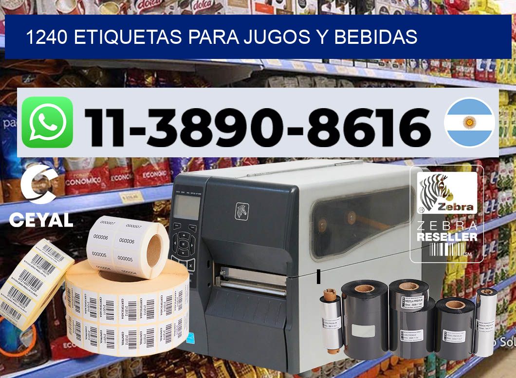 1240 Etiquetas para jugos y bebidas