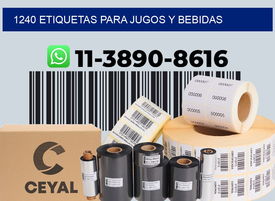1240 Etiquetas para jugos y bebidas
