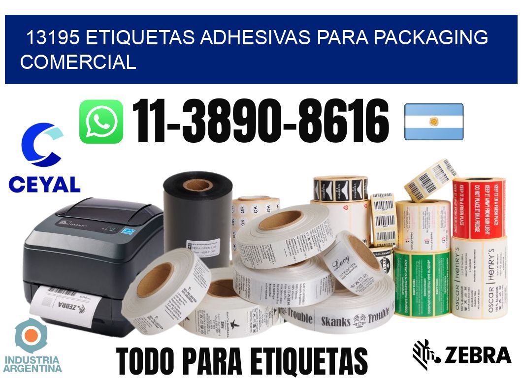 13195 Etiquetas adhesivas para packaging comercial