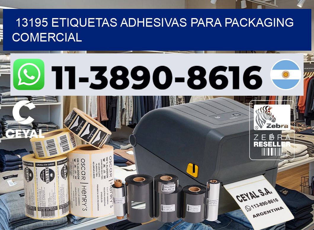 13195 Etiquetas adhesivas para packaging comercial