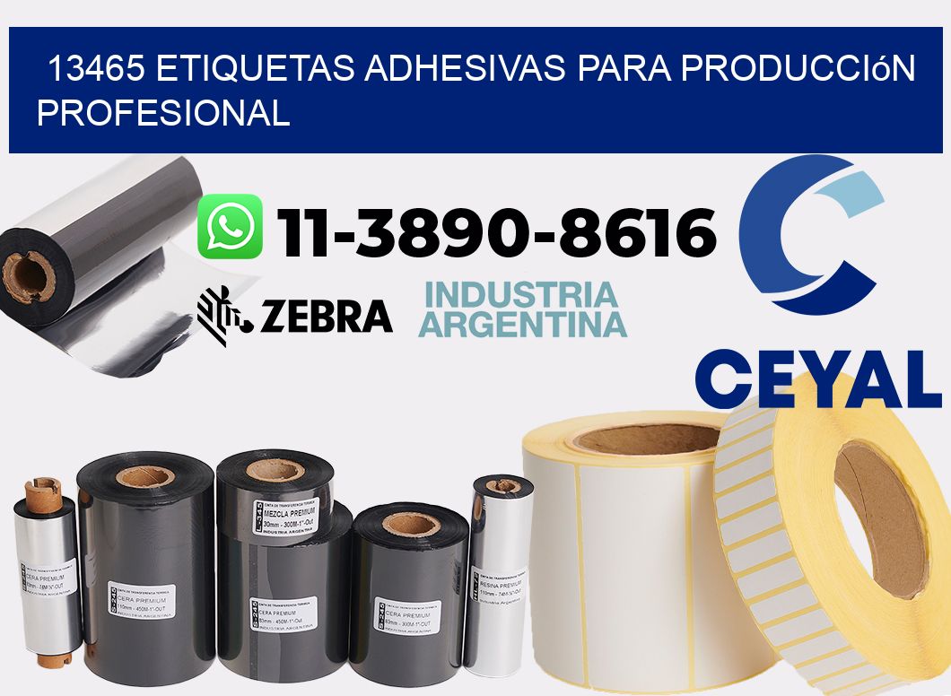 13465 Etiquetas adhesivas para producción profesional
