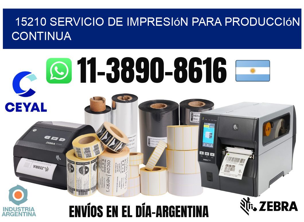 15210 Servicio de impresión para producción continua