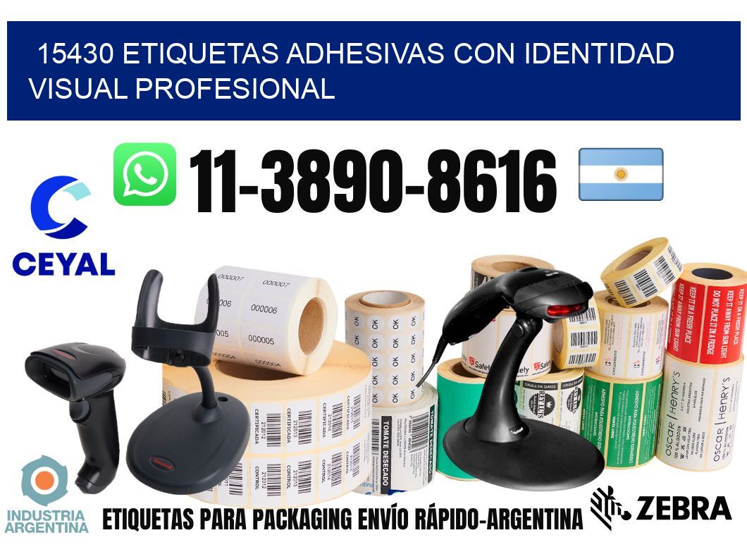 15430 Etiquetas adhesivas con identidad visual profesional