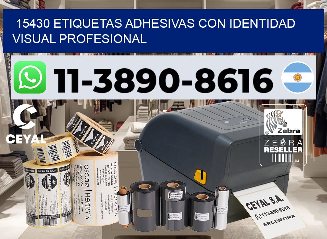 15430 Etiquetas adhesivas con identidad visual profesional