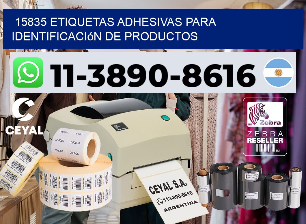 15835 Etiquetas adhesivas para identificación de productos