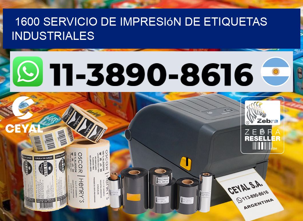 1600 Servicio de impresión de etiquetas industriales